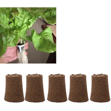 50 Blocs de Semis en Fibre de Jute pour Jardinage Hydroponie sans Sol Germination HRD TN0927 (1/5)