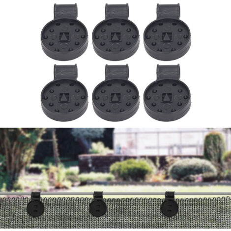 Attaches de fixation pour filets d'ombrage en plastique - Lot de 50 pièces rondes à pression pour serre et jardin anti-oiseaux (1/5)