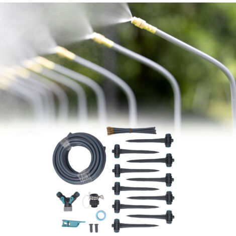 [Arrosage Intelligent] Système d'Irrigation 3 Modes Kit Automatique avec 32.8ft (10m) PE Tube + 10 Nœuds Rotatifs 360° + Matériaux Premium (Alliage, PVC, ABS) pour Jardin/Yardin/Greenhouse (1/5)