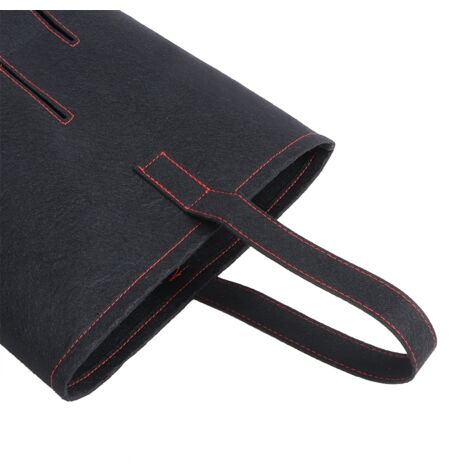 Sac de Culture pour Végétables et Fruits en Felt avec Double Anses - 22cm Diamètre - Noir - Lot 1 (1/5)