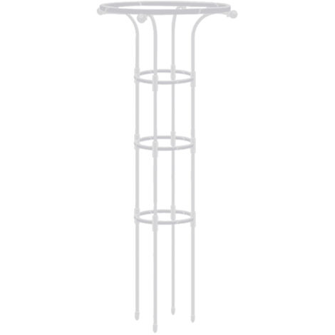 Treillis de Support pour Plantes Grimpantes et Fleurs à Tige ManoMano Modèles Noir/Blanc Sizes 125/155 cm Anti-Rust Powder Coating Steel + Plastic Ring 1 Set (1/5)