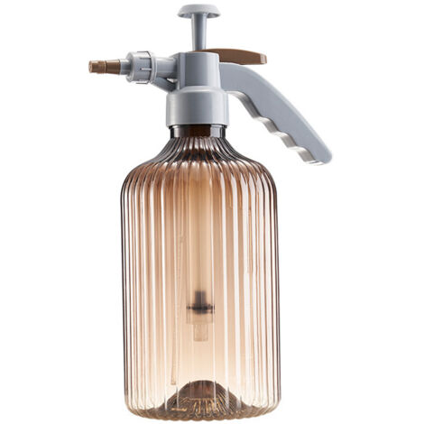 Arrosoir PET 2L rechargeable pression double fonction jardin ménage bureau maison spray jet 2 modes couleur vert brown capacité 2 litres (1/5)