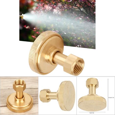 Embout Misting G1/4" Femelle, 7 Trou en Cuivre, Spray Atomisé pour Jardin (4.2cm) (1/5)