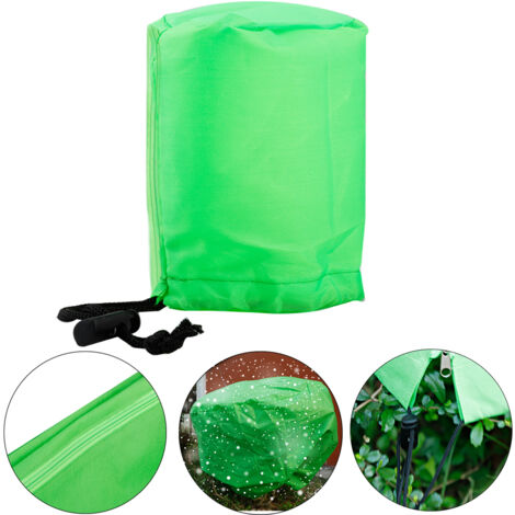 Housse de Protection Cylindrique pour Plantes avec Zip et Cordon de Serrage - Couverture Anti-Gel Vert (100x180cm) (1/2)