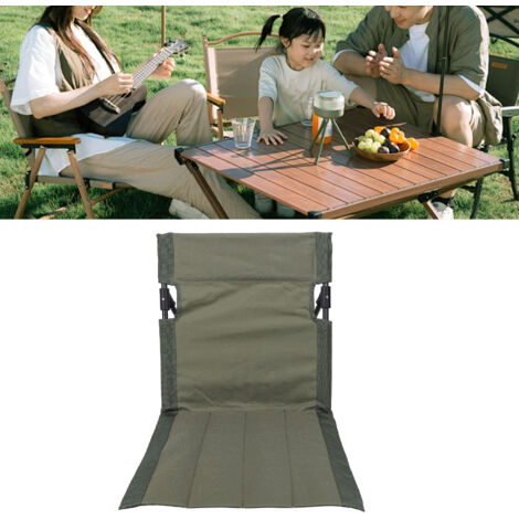 Chaise basse de plage avec support dorsal ajustable et design pliable, légère et portable, en Oxford 600D et tube aluminium pour camping, pêche, OD Green