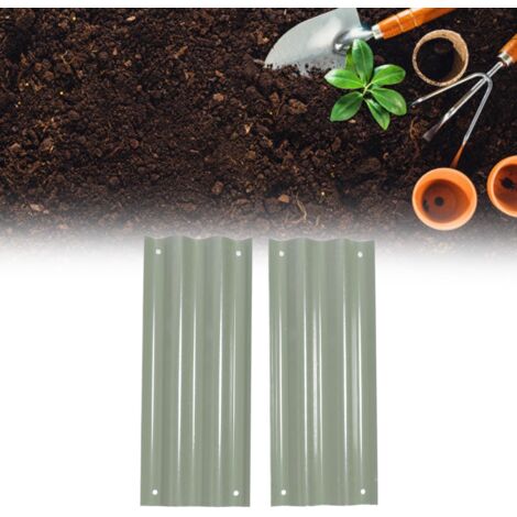 Kit de jardinière surélevée métallique: Planter Box Stable Durable Sécurisée Bord arrondi Épaisseur augmentée 50x20cm Vert léger 304 Stainless Steel Kit complet pour légumes fleurs fruits jardin terra (1/5)
