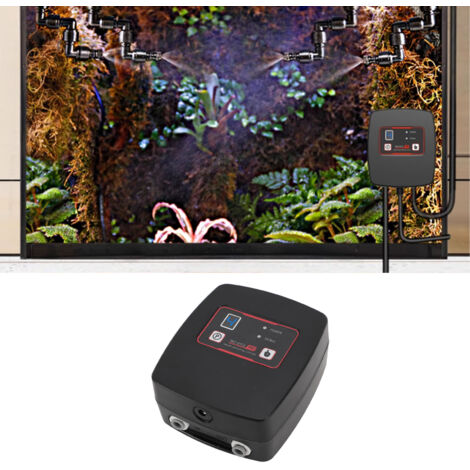 Système de Brumisation Reptile [MistPro X] Avec Timer Automatique, Mélangeur Humidifieur de Terrarium avec WiFi, Pression Adaptable et 4 Embouts de Spray EU Plug, ABS, 115x100x52mm (1/5)