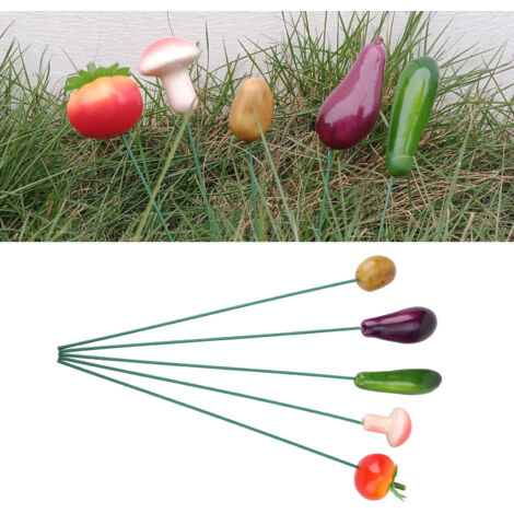 Décoration de Jardin [Lot de 5] Piquets Multifonctionnels Support Stable Résistant aux Intempéries pour Pots Fleurs C Style (1/5)