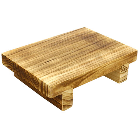 Escabeau Solide Unique [Escabeau] + [Multi-Fonction] + [En Bois] + [Compact : 25×18×7cm / 9.8×7.1×2.7in, Brun, 320g] (1/5)