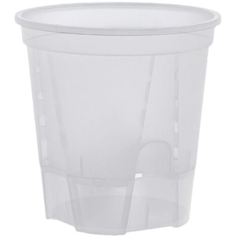 Pot de fleur [Lot de 5] - Transparent, système d'auto-irrigation et contrôle des racines - Diamètre 15 cm, hauteur 15,3 cm (1/5)