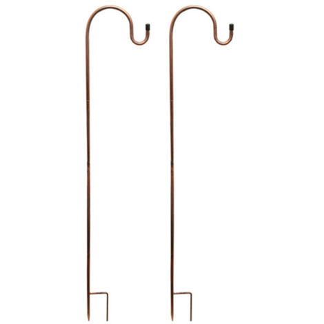 Crochet de jardin ajustable en fer noir 80cm durable pour décorations luminaires ou paniers (1/5)