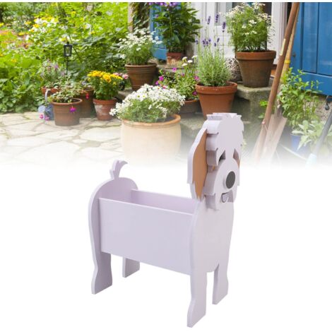 Pot Jardinière Chiens PVC Décor Jardins et Maison Design Moderne 34x23.7cm Livraison en 5 Pièces