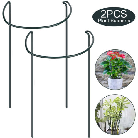 Support pour Plantes Cadre Demi-Cercle en Fer Vert 2 Supports pour Fleurs et Arbustes Heavy et Garden ManoMano (1/5)