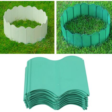 Kit de Bordure de Jardin Interlock 20PCS Vert 815g PP sans Tranchée pour Cour et Potager (1/5)