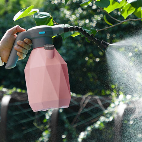 Pulvérisateur Électrique pour Plantes 3L avec Batterie Rechargeable et Jet Rotatif 360° - Coloris Rose, Matériau PP (1/5)