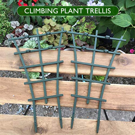 Treillis de jardin en plastique superposé pour plantes grimpantes 250x150mm Vert (1/3/5pc) - Support pour fleurs légumes (1/4)
