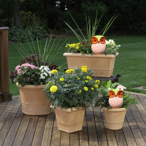 [Autowatering stakes] + [Terracotta spiral] + [Owl-shaped] [Ceramic Automatic Plant Irrigation Devices 6 pieces for Indoor Outdoor Garden Home Decor] (1/5)