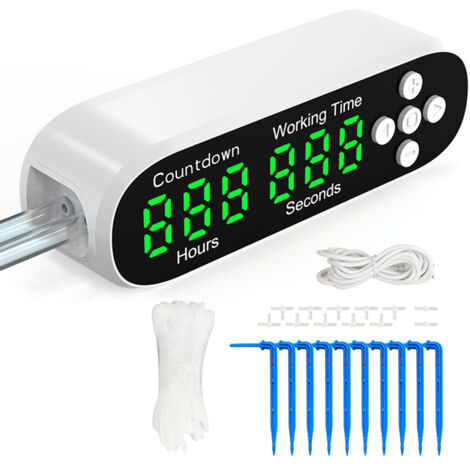 Arrosage Automatique pour Pots, Système de Goutte à Goutte avec Minuteur LED USB 5V Programmable pour Plantes d'Intérieur
