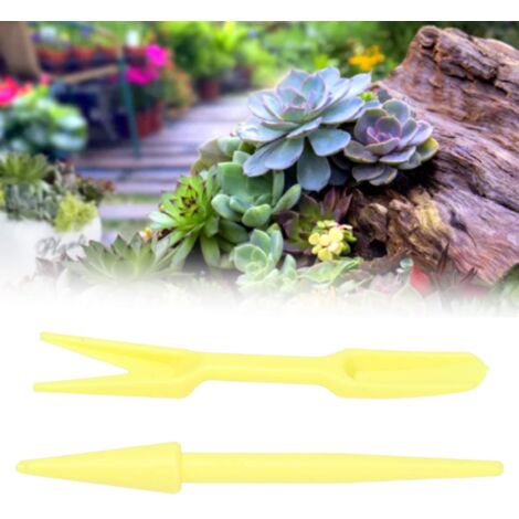 Planter à Semences Miniatures - Set de 20 Outils de Jardinage en PP - Durable et Portable pour Semis et Transplantation - Jaune (1/5)