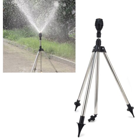 Arroseur Rotatif 360° Automatique pour Irrigation de Jardin avec Trépied Adjustable en Acier Inoxydable et Plastique (1/5)