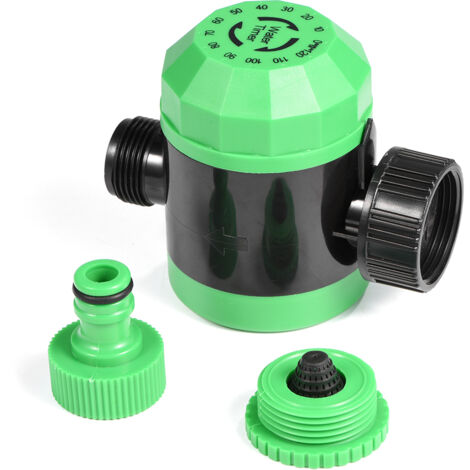 Programmeur d’eau automatique pour tuyau de jardin, régulateur d’irrigation mécanique en plastique vert, durée 2-120 minutes, sans pile.