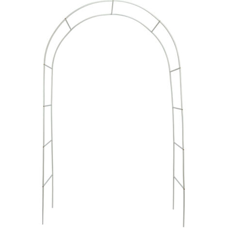Arche métallique robuste, support de jardin en fer, 140 cm x 38 cm x 240 cm, pour vigne courge tomate cérémonie facile assemblage. (1/5)