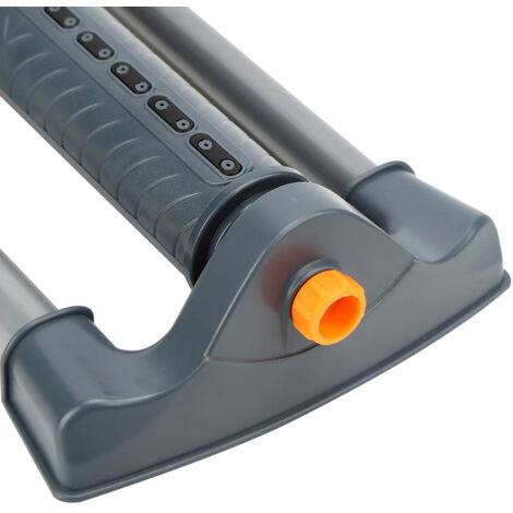 Arroseur Oscillant Rotation 20 Trou Jardin Fond Métal Spray Angle Variable Eau Douce Pluie Irrigation 1100 Pied² ABS Plastique Contrôle Orange (1/5)