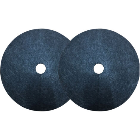 Anti-Mauvaises Herbes Bâche en Fibres Non-Tissées, 2 Pièces (Diamètre 82cm / Noir)