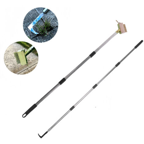 Kit d'outils d'arrachage de fissures, manuel, en acier inoxydable, avec manche ajustable pour pavés et jardins (1/5)