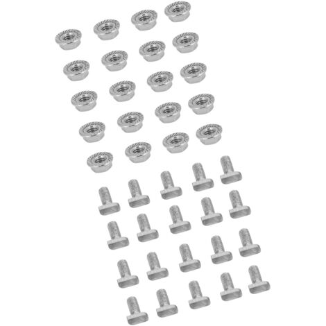 Vis à Fixation [20 Sets] M6 en Stainless Steel 304 avec Écrous Flange pour Serres et Accessoires de Bricolage (1/5)