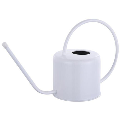 Arrosoir 1.3L ManoMano Long Bec Étanche et Rustique Stainless Steel Blanc pour Plantes D'intérieur et D'extérieur (1/5)