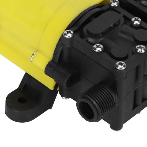 Pompe à Diaphragme Haute Pression 12V 120W avec Connecteur Cuivre 8L/min Injection Automatique