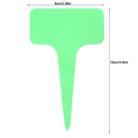 Étiquettes Marqueurs T PVC pour Semis et Pots  Ensemble de 50  Coloris Vert (6x10 cm) (1/5)