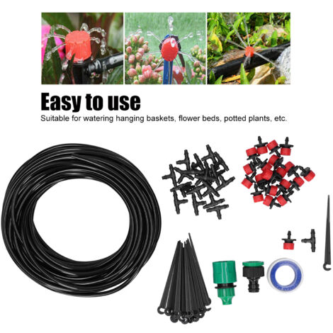 Kit d'Irrigation Goutte‑à‑Goutte Automatique DIY 20m avec 20 Arroseurs Adaptables – Système d'Arrosage Économique pour Jardins et Terrasses (1/5)