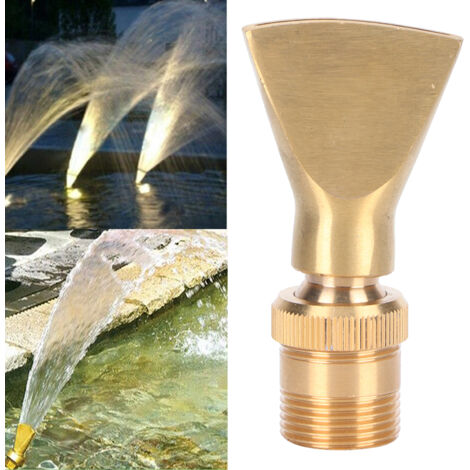 Buse Fontaine Bassin Brassée Haute Qualité Tête d'Arroseur Jet Fin Forme éventail Modèle Fitting G1/2 Femelle G3/4 Mâle (1/5)