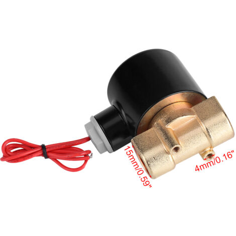Électrovanne Normalement Fermée 220V DN10 3/8" Zinc Alliage+NBR pour Air/Gaz/Éau/Huile (1/5)