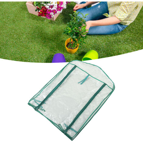 Housse de Remplacement Serre PVC Transparent 69x49x92cm, Mini Serre pour Plantes avec Porte à Enroulement pour 2 Rayonnages (1/5)