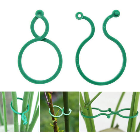 Fixation pour Plantes 【50 clips】 Attaches pour Légumes Cordon Modulable Lavable PE Haute Résistance Thermostable (Lot de 50) (1/5)