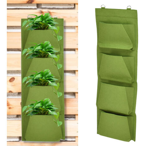 Sac de Plantes Dégradable et Suspensible en Felt, Poche de Culture à Suspension Murale pour Jardins et Balcons [Produit Horticulture] + [Felt] + [Grand Format] + [Poche Dégradable]