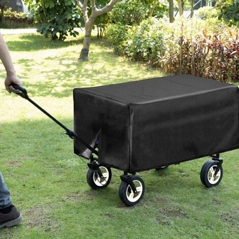 Housse de protection imperméable pour chariot de camping - Oxford 210D revêtu argent - 137x56x61cm avec cordon ajustable (1/5)