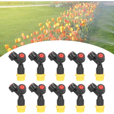Gicleurs d'Atomisation 10Pcs Misting Nozzle G1/2 avec Buse Double pour Agriculture Irrigation Jardins Maison (1/5)