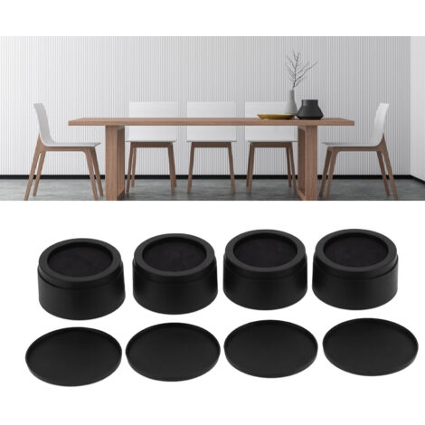 Régal Anti-Sucre Elevateur 4PCS Pad Pied Table Roue De Hausse Patin Appui Roulement Levant Protection Tapis Circulaire En Cuir Coussin Bas Sponge Plastic Diameter 9.2cm/12.5cm Hauteur 6.5cm (1/5)