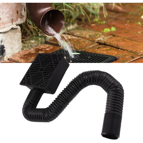 Bac de Récupération d'eau de Gouttière, Kit Extension Flexible PVC 1.6m pour Gouttières, Modèle Bas, Protection Fondation, Compatible Multi-Sizes, Installation Facile (1/5)