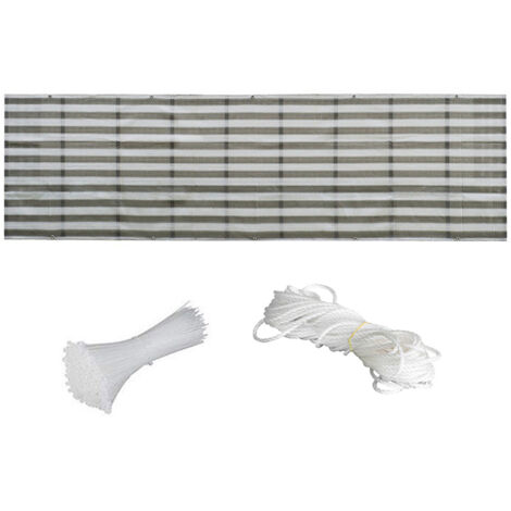 Voile d'ombrage Polyéthylène Toile Mesh 3m x 3m Gris 1 Pièce (1/5)