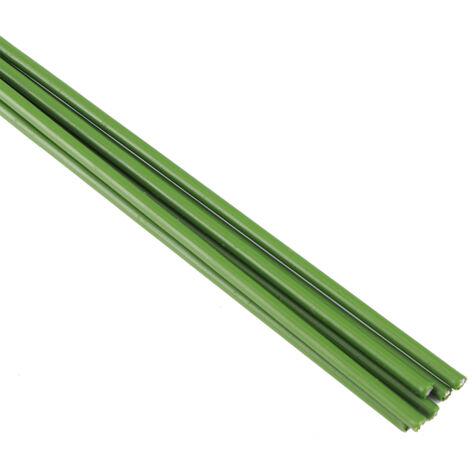Support pour Plantes de Jardin [12 Pièces Flexible en Fil de Fer avec Revêtement Plastique] pour Fixation de Fleurs et Culture en Serre, 1.2m, Matériel Résistant et Corrosion (1/5)
