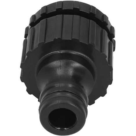 Adaptateur de Robinet avec Filetage Femelle G1/2 et G3/4 – Kit de 12 Pièces Noir – Robinet de Jardin et Maison – Matière Plastique Haute Qualité (1/5)