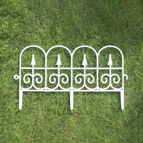 Garden Fence PVC Écran de Jardin Blanc ou Noir 1pc Résistant Antiséptique pour Sol Terrasse Balcon (1/5)