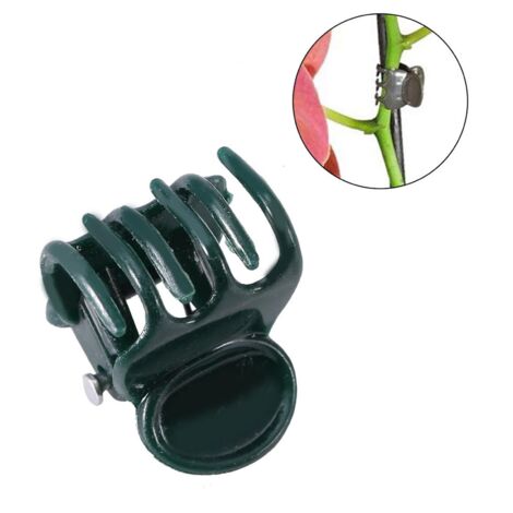 Attaches pour Orchidées en Plastique Vert - 100 Pièces de Support pour Tiges Florales Miniatures (1.8x1.5 cm) (1/5)