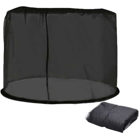 Moustiquaire de Parasol XL Réversible Polyester Noir/Blanc 300x230cm (1/5)