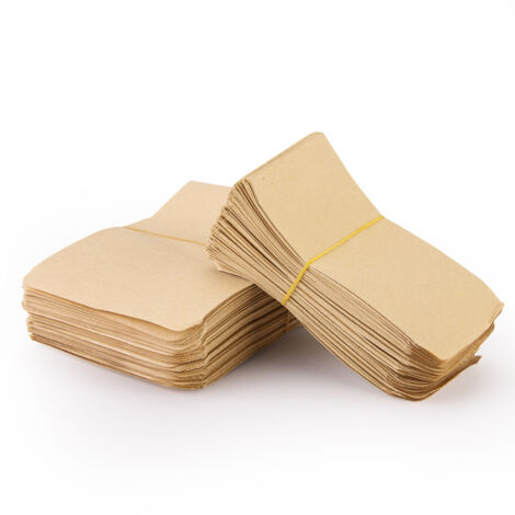 Enveloppes de Sachets Kraft Papier [Lot 100] - Sachets en Papier Kraft pour Stockage Aliments et Semences (6x10cm, 10x17cm, 12x20cm) - Rangement Organisé Cuisine